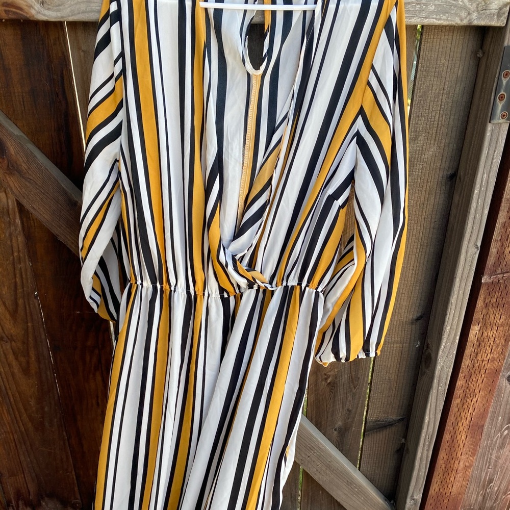 striped jumpsuit